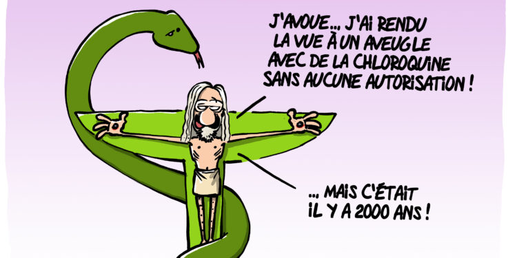 Le professeur Raoult accusé vu par Wingz pour l’Echo du Mardi