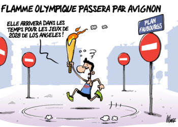 Le parcours de la flamme olympique sur Avignon vu par Wingz pour l’Echo du Mardi
