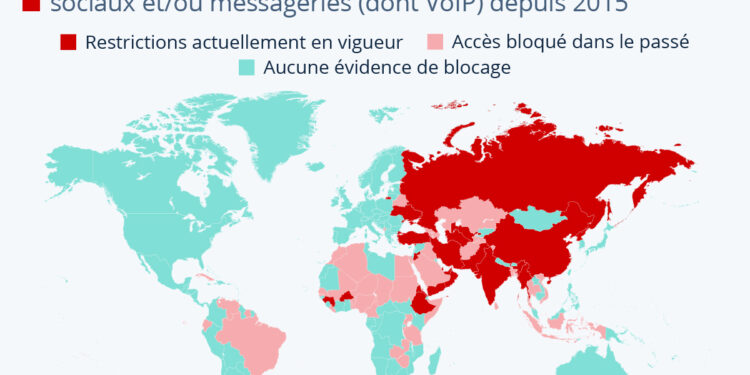 Censure : Ces pays qui bloquent les réseaux sociaux
