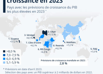 Quels pays connaîtront les plus fortes croissances du PIB en 2023 ?