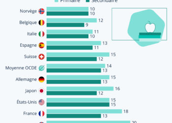 Rentrée scolaire : combien d’élèves par professeur dans les pays de l’OCDE ?