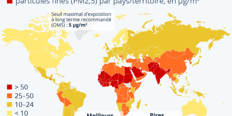 La quasi-totalité de l’humanité respire un air trop pollué
