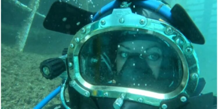 (Vidéo) Géraldine Parodi, scaphandrière sur les travaux BTP sous-marin et présidente de Spero mare