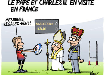 Les visites du Pape et Charles III vues par Wingz pour l’Echo du Mardi