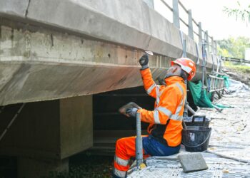 Travaux sur la RD 900 près de Caumont-sur-Durance
