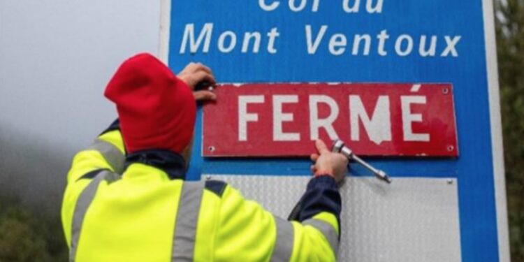 Fermeture hivernale de la route du Mont Ventoux