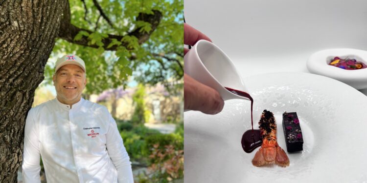 La recette de langoustine avec betterave du chef Christophe Chiavola