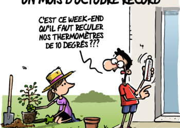 Record de chaleur en octobre vu par Wingz pour l’Echo du Mardi