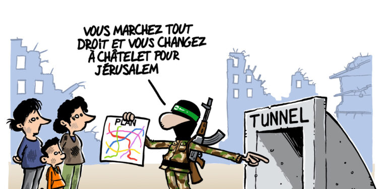Libération des otages par le Hamas vue par Wingz pour l’Echo du Mardi