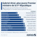Gabriel Attal, plus jeune Premier ministre de la Ve République