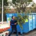 Sorgues : collecte de sapins sur le parking Bouscarle