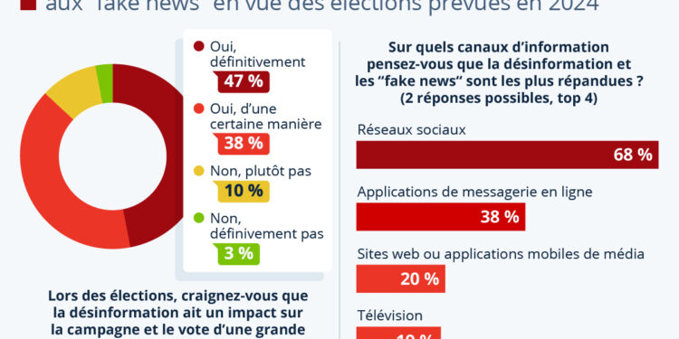 La menace de la désinformation plane sur les élections en 2024
