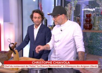 (vidéo) Christophe Chiavola, chef à Villeneuve-lès-Avignon, cuisine pour l’émission ‘C à vous’