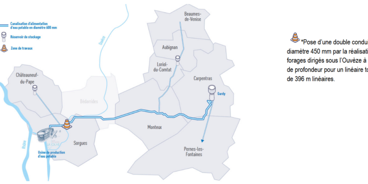 Coupure d’eau programmée le 27 février 2024 à Carpentras et sur 7 communes avoisinantes