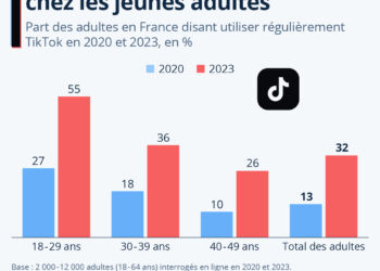 TikTok très populaire chez les jeunes adultes