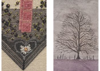 Broderies et gravures se rencontrent dans une exposition à Crillon-le-Brave