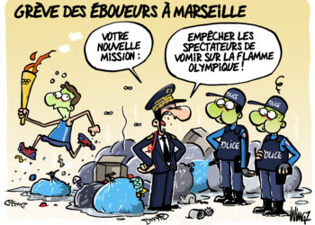 L’arrivée de la flamme olympique à Marseille vue par Wingz pour l’Echo du Mardi