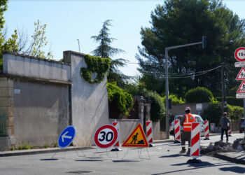 Carpentras : travaux d’élargissement sur l’avenue pont des fontaines