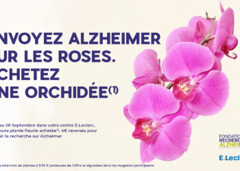 Fondation recherche Alzheimer, opération une orchidée pour la mémoire avec E. Leclerc 