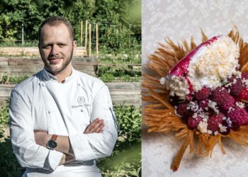 La recette de dessert de framboises du chef pâtissier Brandon Dehan