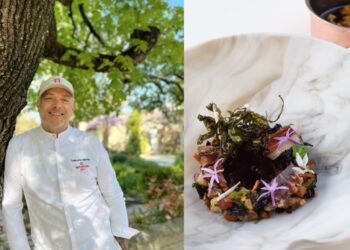 La recette de gambas, escargots et jus de cochon du chef Christophe Chiavola