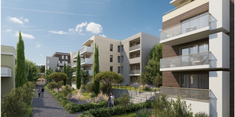 Avignon, Première pierre de la Résidence Le Jardin des arts