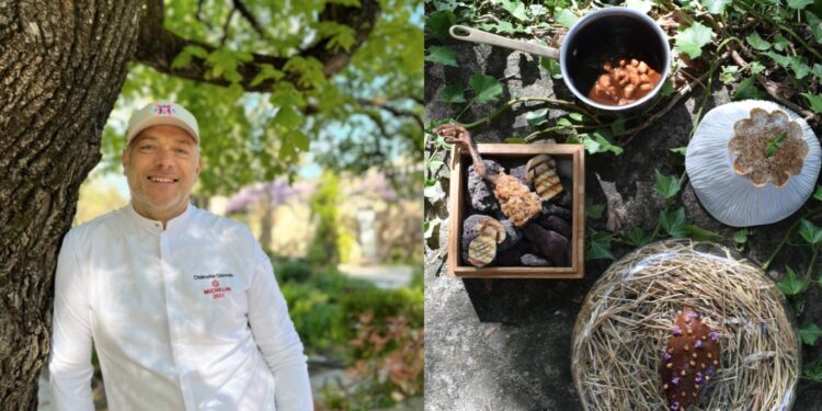 La recette de pigeon cuit sur coffre du chef Christophe Chiavola