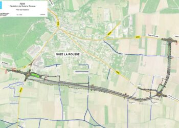 Suze-la-Rousse, Début des travaux préparatoires de la déviation lundi 27 janvier