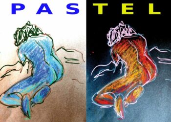 Vieux village des Angles, initiation au Pastel