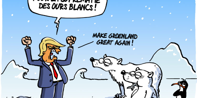 Trump et le Groenland vu par Wingz pour l’Echo du Mardi
