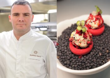 La recette de macaron à la betterave et au poisson du chef Matthieu Hervé