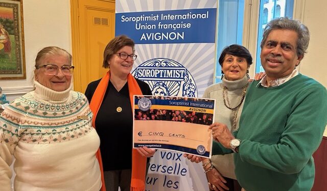 Adaïlalam reçoit le soutien des Soroptimist International Avignon
