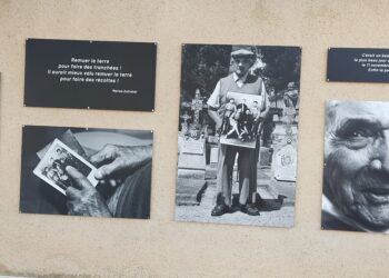 Caumont-sur-Durance : le portrait vandalisé de Marius Estratat a repris sa place