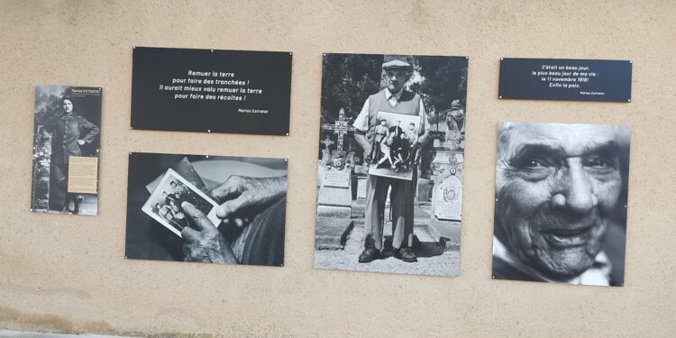 Caumont-sur-Durance : le portrait vandalisé de Marius Estratat a repris sa place