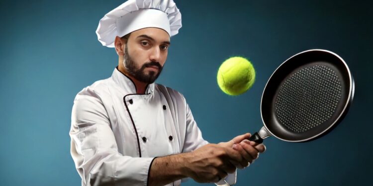 Cuisinier tennis - Adobe Firefly