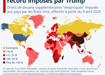 Guerre commerciale : une cartographie des tarifs record imposés par Trump