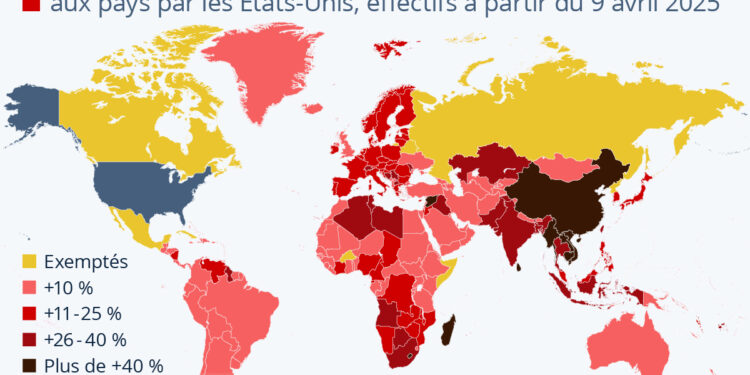 Guerre commerciale : une cartographie des tarifs record imposés par Trump
