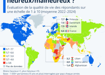Où est-on le plus (et le moins) heureux ?