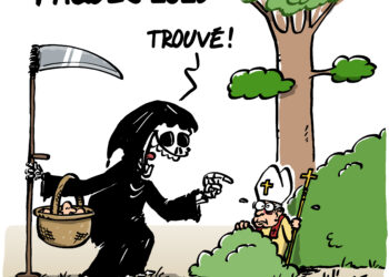 La mort du pape François vue par Wingz pour l’Echo du Mardi