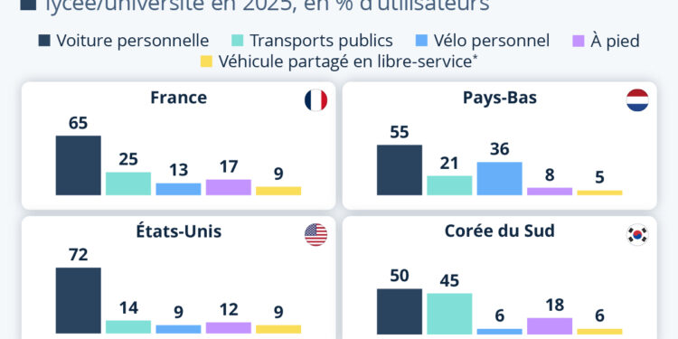 Mobilité : les modes de transport les plus utilisés au quotidien