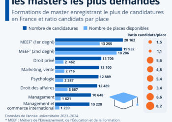 Universités françaises : quels sont les masters les plus demandés ?