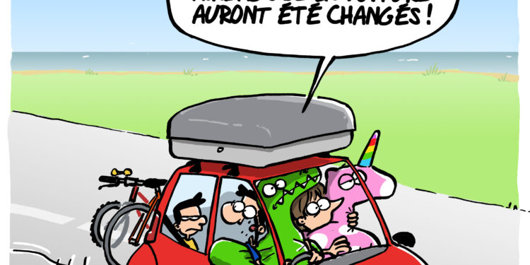 Les départs en vacances vus par Wingz pour l’Echo du Mardi