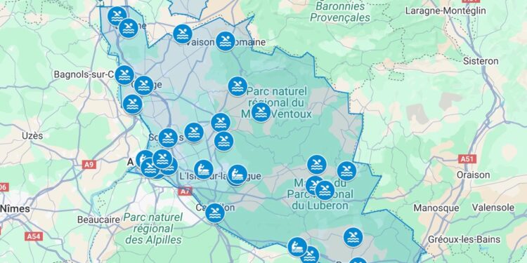 (Carte interactive) Où se baigner au mois d’août en Vaucluse ?