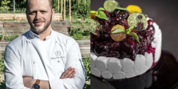 La recette du dessert à la myrtille du chef pâtissier Brandon Dehan