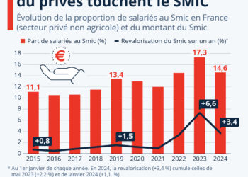 Marché du travail : plus de 14 % des salariés du privé touchent le Smic