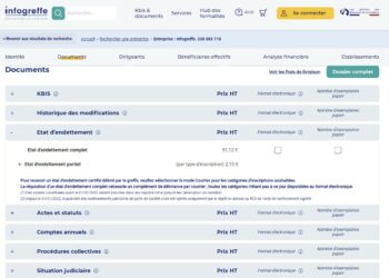 Infogreffe élargit l’accès aux Etats d’Endettement aux entités non-inscrites au RCS