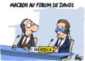 Emmanuel Macron au Forum économique de Davos vu par Wingz pour L&rsquo;Echo du Mardi