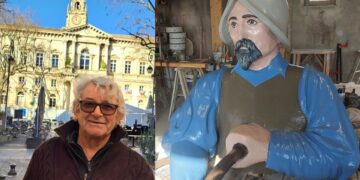 Pour la Saint-Valentin, retour des tourtereaux Jacquemart et Jacotte rénovés sur la Tour de la Mairie d&rsquo;Avignon