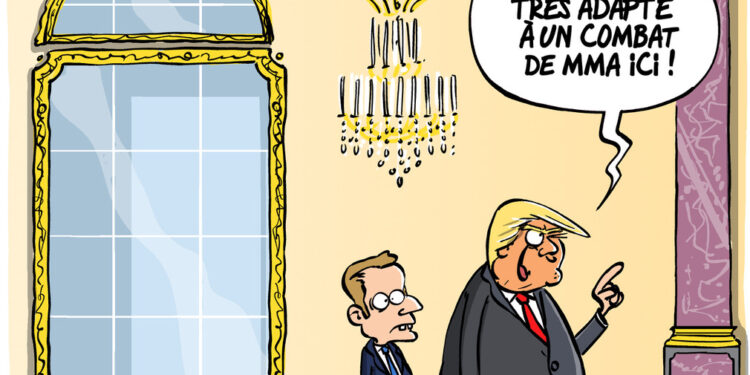 Trump à Versailles vu par Wingz pour L&rsquo;Echo du Mardi