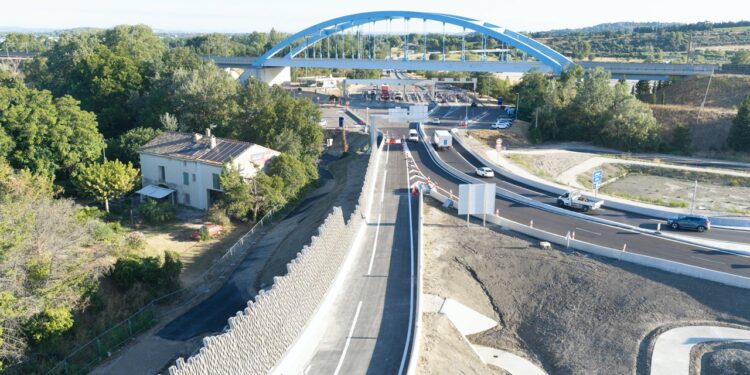 Travaux de Bonpas : ouverture de la nouvelle bretelle de sortie de l’A7 en direction d’Avignon